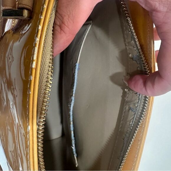 Louis Vuitton Yellow Monogram Vernis Tote Bag - Picture 7 of 17